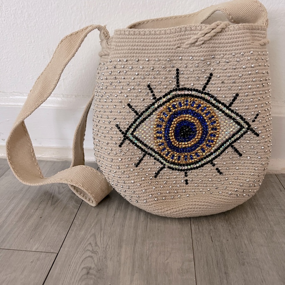 Tan shoulder bag canvas from Colombia